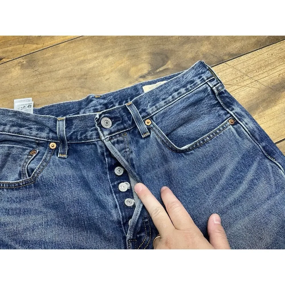 Levi's 501 150th Anniversary Button Fly Selvedge Straight Leg Jeans 31x30
